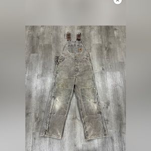 Used worn Carhartt overalls size 34x32